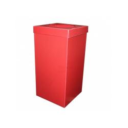 Geri Dönüşüm Atık Kutusu 35x35x70 cm Kırmızı Plastik